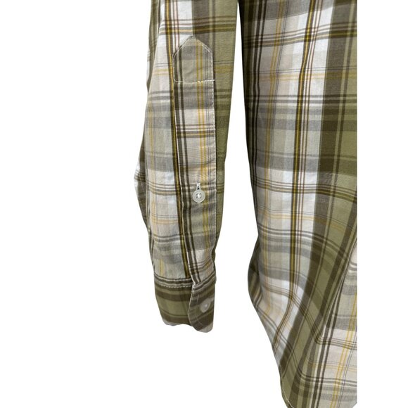 Eddie Bauer Mens Classic Fit Green Plaid Button-Down Long Sleeve Shirt Size TXL - Picture 2 of 11